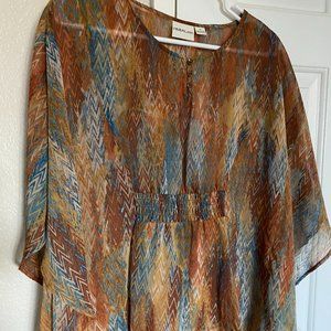 Tribal Jeans Sheer Poncho Medium